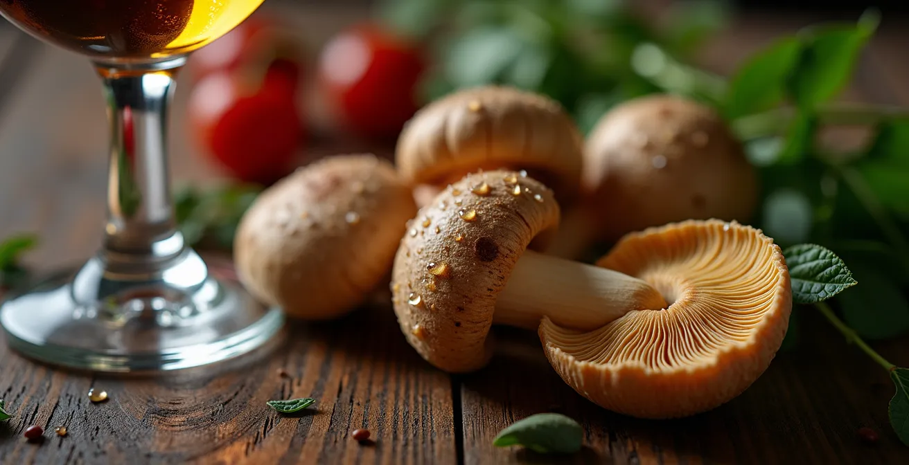 Présentation artistique d'un accord mets-vin avec produits locaux du même terroir