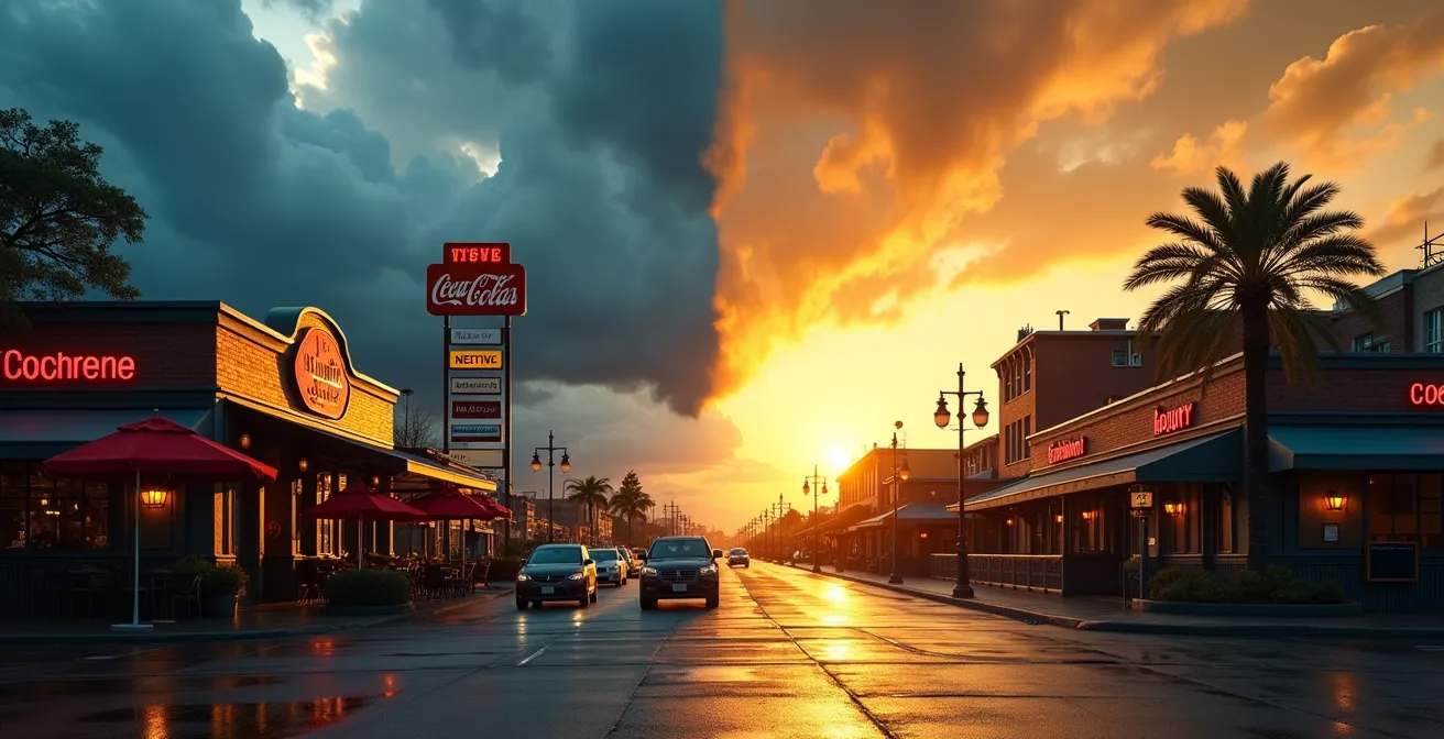 Manager de restaurant en discussion calme avec un client dans une ambiance apaisée