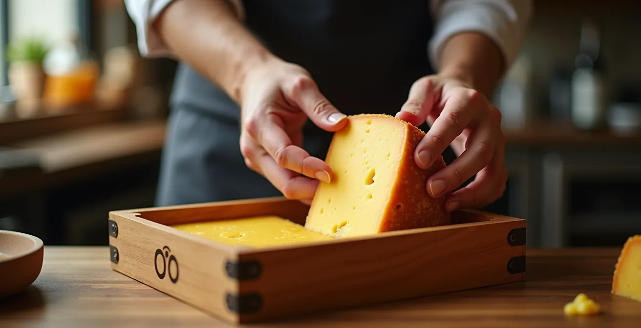 Mont d'Or AOP dans sa boîte d'épicéa traditionnelle